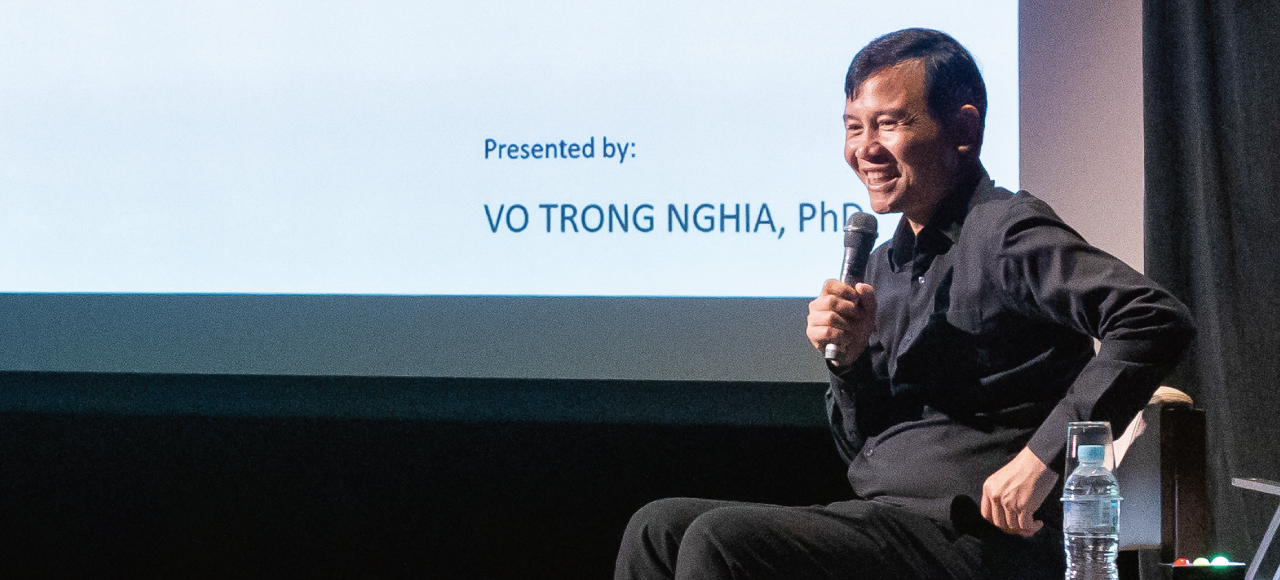 写真１：トークイベント／ヴォ・チョン・ギア氏「躍動する東南アジアの建築シーン」  