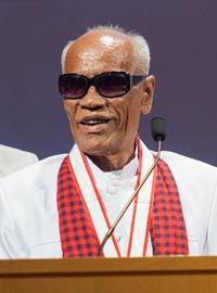 芸術・文化賞受賞者によるスピーチの写真